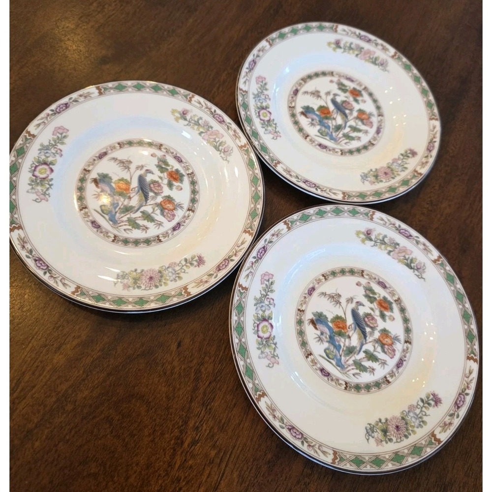 Vintage LOT Of 3 "KUTANI CRANE" by WEDGWOOD Bone China 6" Bread Dessert Plate - Picture 2 of 6